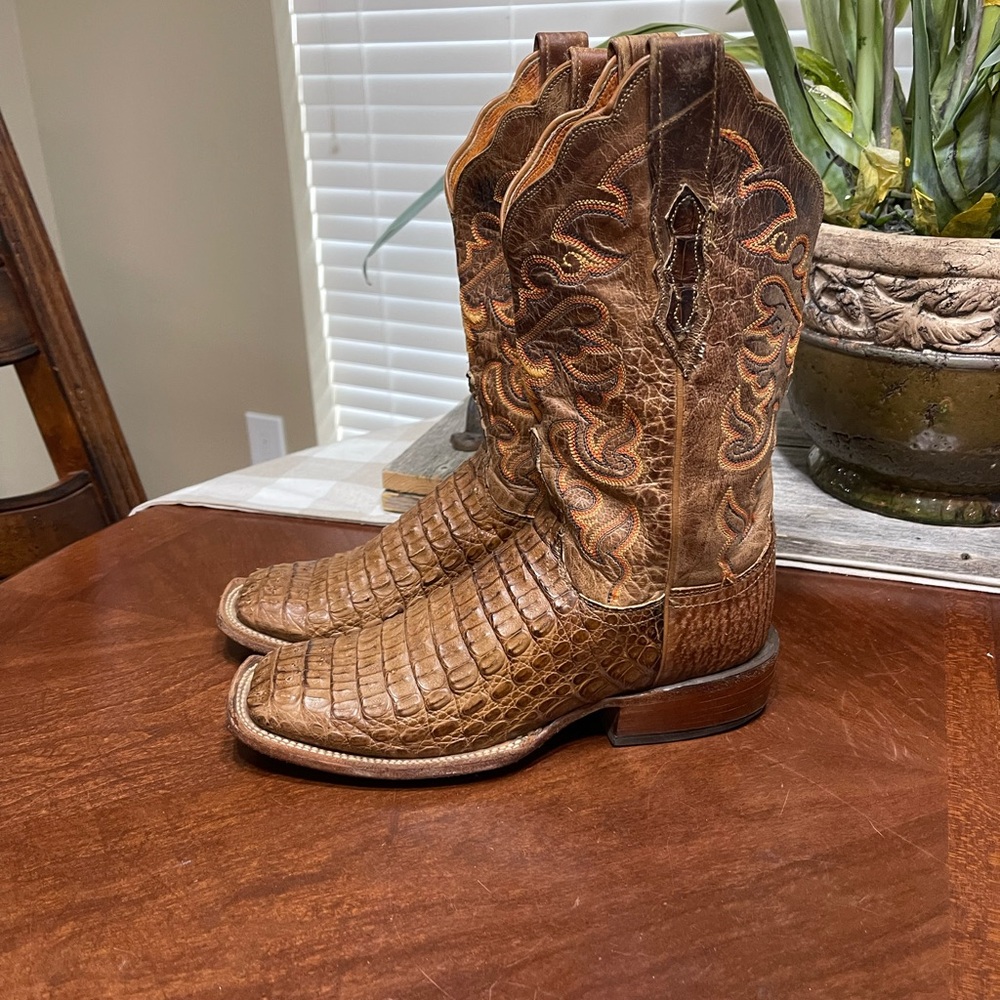 LUCCHESE 2000 T1565 Cowboy Cowgirl caiman Western Boots Exotic